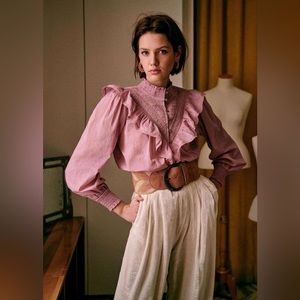 Sezane Marty blouse-rose XS (34/2)